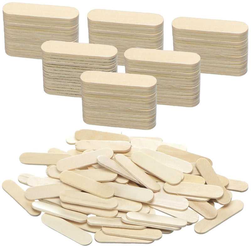 500 Pcs Mini Wood Craft Sticks 1.57 X 0.39 X 0.08 Inches Natural Ice Cream Sti