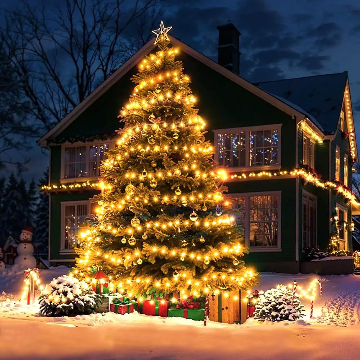 Battery Christmas Lights 2 Pack, C6 50 Led Strawberry Battery Operated String Lights With Auto-Timer 8 Modes, Waterproof