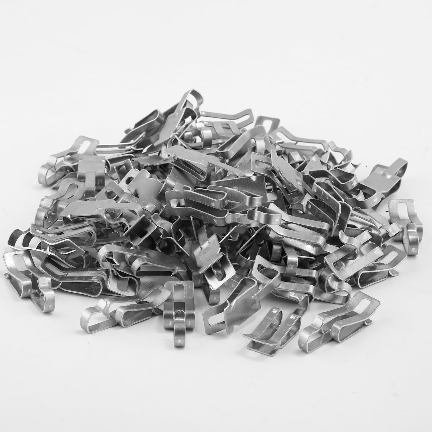 100Pcs Christmas Light Clips, Metal Gutter Clips Hangers Hooks For Outdoor String Fairy Lights Roof Hanging Holiday Xmas Outside Decorations
