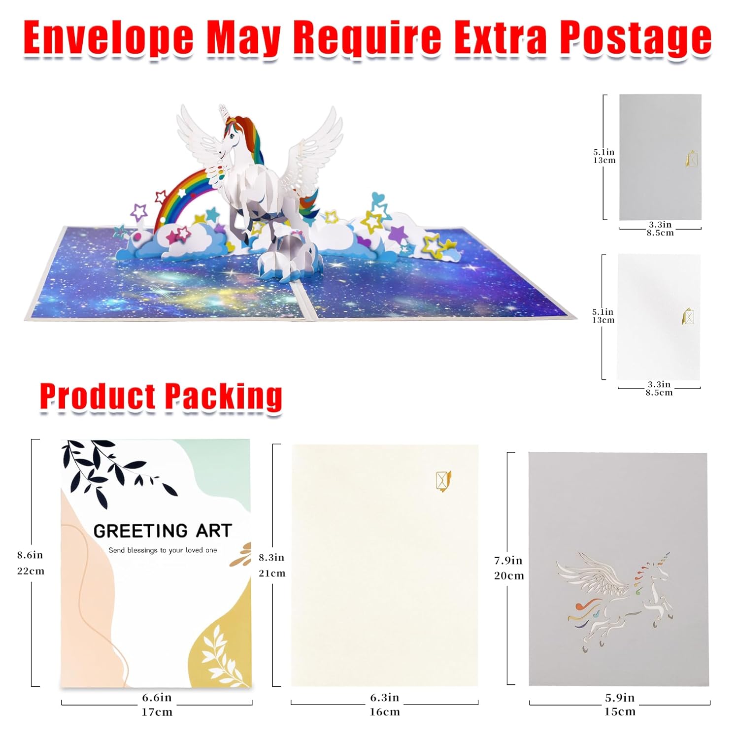 Unicorn Pop Up Card, Unicorn Birthday Card, Pop Up Birthday Card, Anniversary Card, Thank You Card, 3D Pop Up Greeting Cards For Kids, Girl,Women,Sister