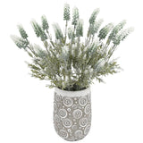 Artificial Lavender Stems 5 Bundles Fake Lavender 18.11" Artificial Flowers With Stems For Home Decor Indoor Outdoor Wedding Centerpieces Floral Arrangement (White)
