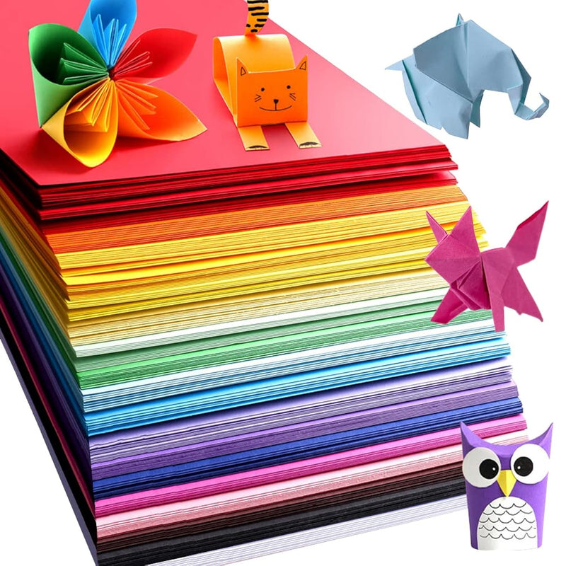 Origami Paper, Pack Of 200 Sheets - 20 Vivid Colors - Double Sided - 6 Inch Sq