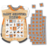 Big Dot of Happiness Nothin’ but Net - Basketball - Picture Bingo Cards and Markers - Baby Shower Shaped Bingo Game - Set of 18