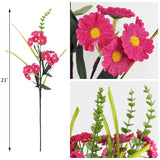 Cemetery Artificial Flowers With Vase Angel Mark - 2 Set Artificial Red Chrysanthemums Grave Memorial Flowers- Prayer & Trumpet Angel Pendant For Headstones Gravesite Decoration