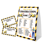 What'S Your Construction Name For Baby Shower Game, Birthday Party Decoration, Pack 1 Sign And 30 Name Stickers, Baby Shower Games, Gender Neutral Party Supplies(Mzg19)