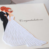 Unique Quilling Card – Wedding Couple Design | Handmade Greeting Card For Wedding, Anniversary, Engagement, Congratulations, Friends & Loved Ones