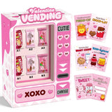 Vending Valentines Day Box And Cards For Kids Classroom School Exchange, Great Valentines Gifts Party Favors For Boys Girls (1 Diy Box, 32 Valentine Cards, 1 Teacher Card)