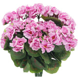 5Pcs Artificial Geranium Silk Flowers For Outdoors Uv Resistant Bush Faux Flowers For Floral Home Decor Garden Patio Windowbox Grave Cemetary Vase Table Centerpiece(Purplepink)