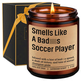 Candle - Soccer Gifts For Men, Women - Soccer Accessories Stuff For Girls, Boys- Funny Sports Gifts For Football Players, Lovers - Senior Night, Valentines, Birthday Ideas For Football Fan, Dad