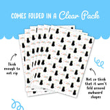 Cat Birthday Wrapping Paper - 6 Sheets Of Gift Wrap - Black Cats - Happy Birthday Text - White Gift Wrapping Paper For Men Women - Recyclable