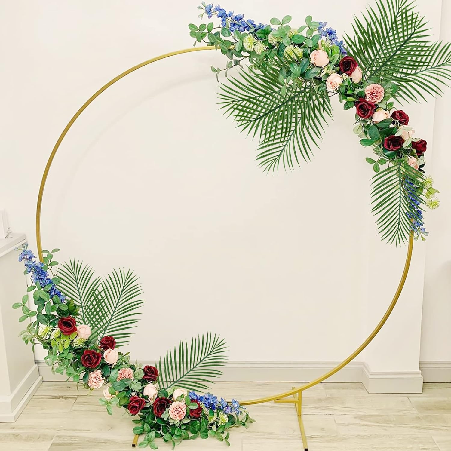 14Pcs Artificial Palm Leaves, 20.4" Outdoor Faux Palm Fronds, Green, Tropical Style, Perfect For Home Decor, Wedding, Birthday Parties