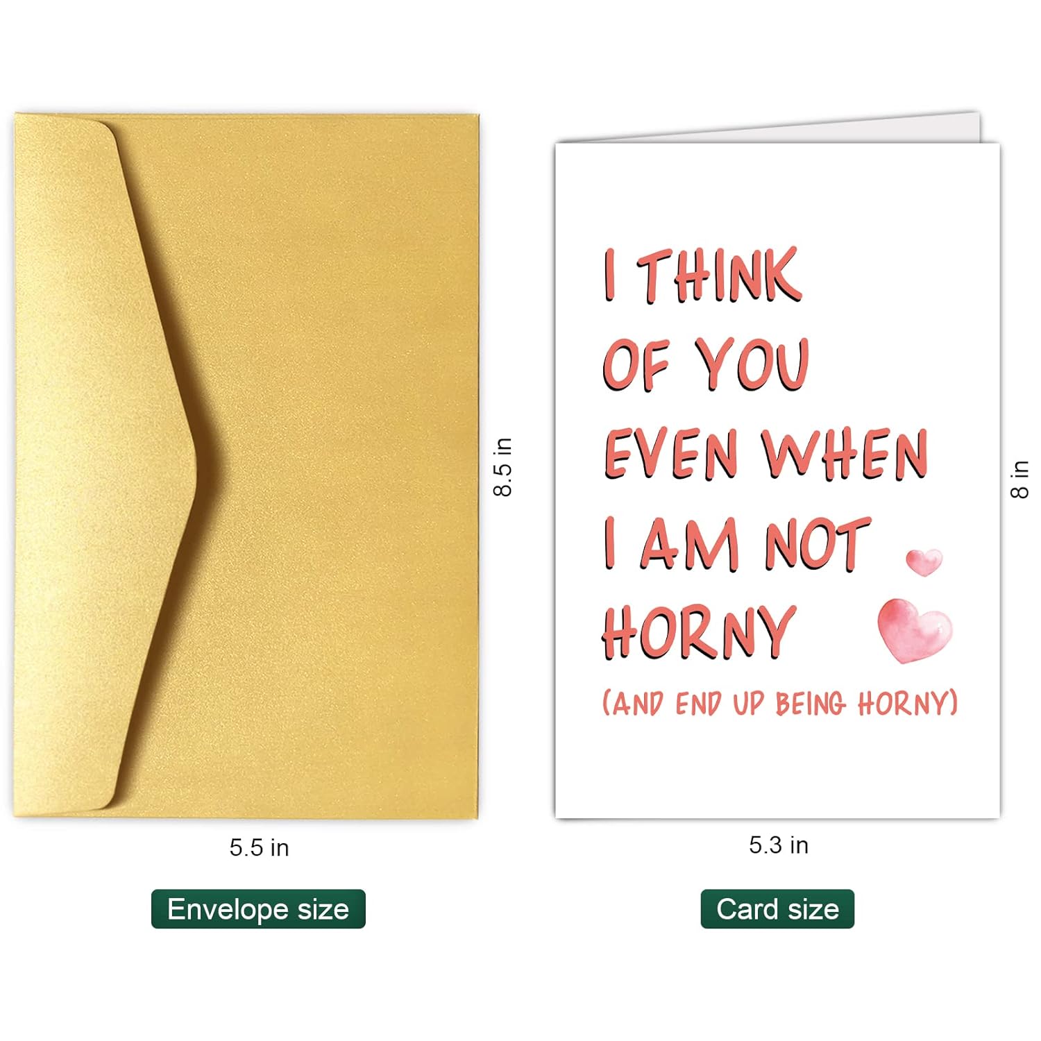 Cheeky Valentine'S Day Card For Wife Girlfriend, Naughty Anniversary Card For Her Him, I Think Of You Even When I Am Not Horny