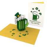 St. Patrick'S Birthday 3D Pop Up Card – Fun Green Clover Celebration, Irish Themed Bday Greeting For Friends & Family, Shamrock Surprise Present, 6"X8" With Envelope