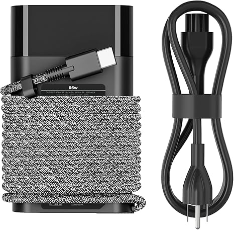 65W USB-C Laptop Charger Power Adapter Fast Charging Cord Compatible with HP Spectre Envy EliteBook Pavilion Chromebook