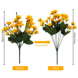 12Pcs Silk Sunflowers Artificial Flowers Bulk, Fake Sunflowers With 24 Small Daisy Mums Flowers For Outdoors Home Office Centerpiece Window Porch Hanging Planter Fall Décor (Yellow)