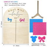Wooden Baby Gender Reveal Voting Board With Stand, Girl Or Boy Voting Stickers, Gender Guessing Game Board, Cast Your Vote Sign, He Or She What Will Baby Be, Gender Reveal Party Ideas