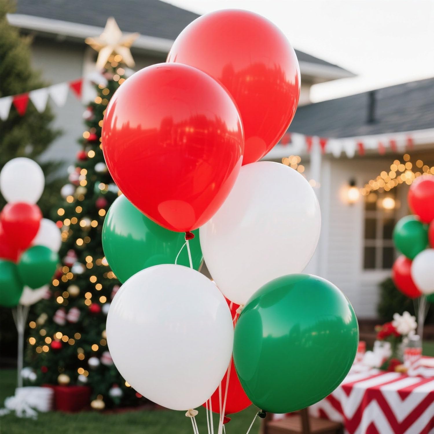 Red White And Green Balloons 12 Inch Latex Balloons 81-Pack For Party Balloons For Christmas Wedding Birthday Baby Shower Party Decorations