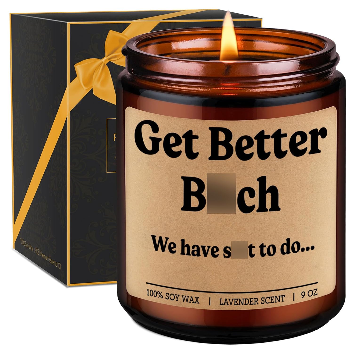 Candles - Get Better Soon, Funny Get Well Gifts, Surgery Recovery Gifts For Women, Men - After Knee Hip Surgery, Hysterectomy Recovery, Mastectomy, Broken Leg, Injury, Cancer, Feel Better Ideas