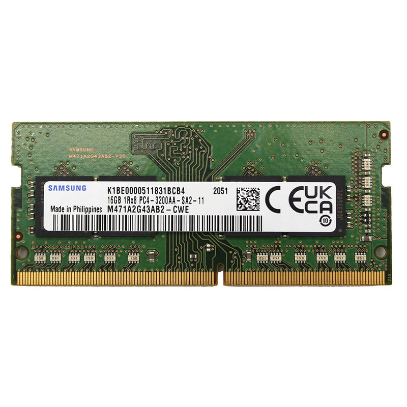 Samsung 16GB (1x16GB) DDR4 3200MHz PC4-25600 SODIMM 1Rx8 CL22 1.2v Notebook La