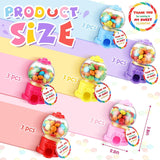 18 Sets Candy Party Favors With 3.8 Inch Mini Candy Dispenser Toy Thank You Cards Mini Bubble Gumball Machines For Land Birthday Valentine'S Day Party Decorations Favors