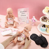 9 Pcs Baby Shower Game Supplies For Blindfold Diaper Changing With Dolls, Blindfolds, And Diapers - Changing Race Game Set (Elephant, Pink)