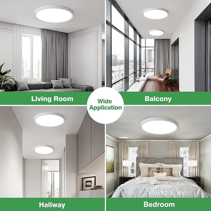 6 Pack 12 Inch LED Ceiling Lights 2520LM 3CCT Flush Mount Fixtures