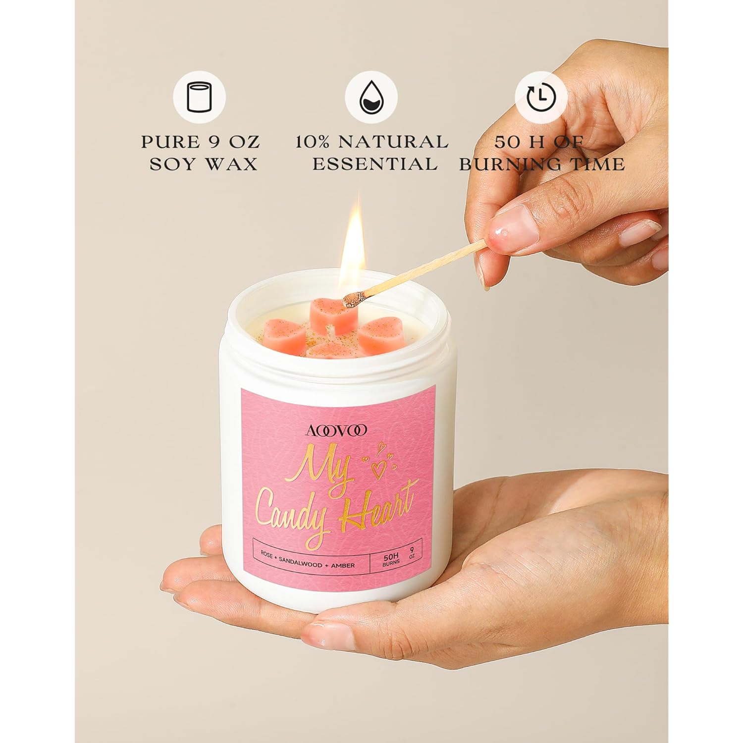 Candle - 9Oz Soy Wax Scented Candles, Anniversary Candles, Birthday Gifts For Girlfriend, Women, Men, Wife, Couples Gifts For Boyfriend, Husband