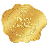 300 Pcs Gold Christmas Envelope Seal Stickers Embossed Foil, Merry Christmas Stickers For Envelope Sealing, Christmas Stickers For Cards Making Invitation Gift Packaging Crafts Xmas Party Favor Decor