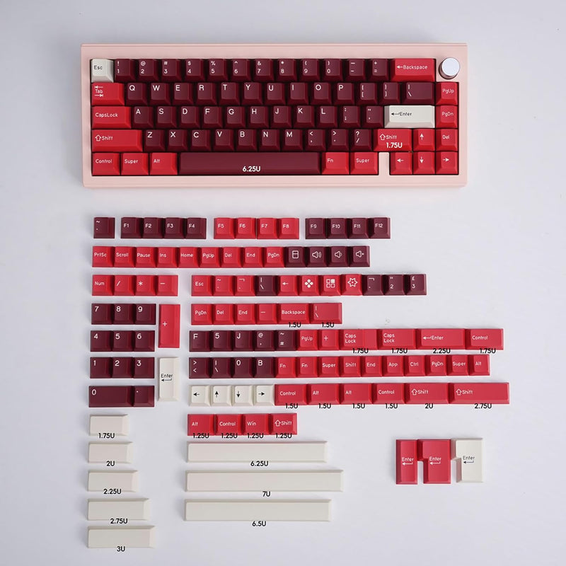 175 Keys Pbt Doubleshot Keycaps Custom Cherry Profile Jamón Keycaps 7U Spaceba