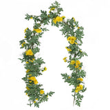 Artificial Daisy Garland Decorative Fake Flower Vine Hanging 5.6Ft Silk Flower Greenery For Home Garden Outdoor Ceremony Wedding Arch Floral Decor