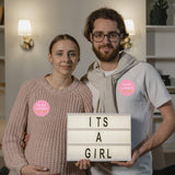 80 Gender Reveal Stickers For Party Invitations And Voting Games, Team Boy And Team Girl Labels For Reveal Parties And Baby Showers, 2 Inches.