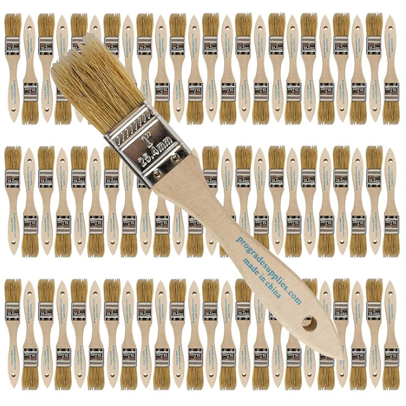 Chip Paint Brushes - 96-Pack - 1" Chip Brushes For Paints, Stains, Varnishes,