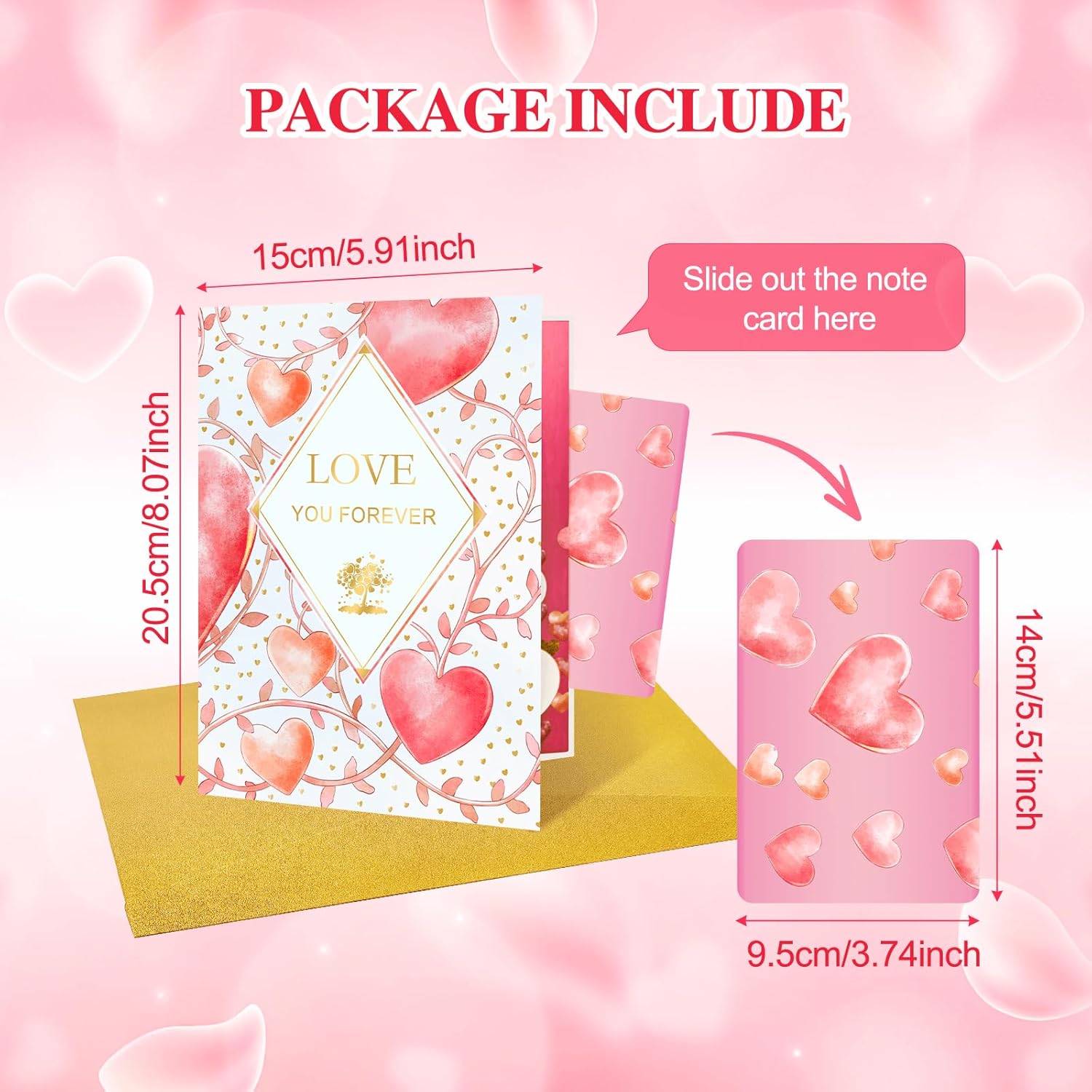 3D Pop Up Anniversary Card, I Still Do Love Tree Hearts Couple Wedding Card For Her, Wife, Husband, Him, Girlfriend, Romantic Love Letter Gift For Wedding, Anniversary, Valentines, Birthday