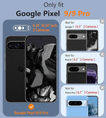 Pixel 9/9 Pro Case, Military Grade, Dual Layer, Belt-Clip Holster, Shockproof, Black