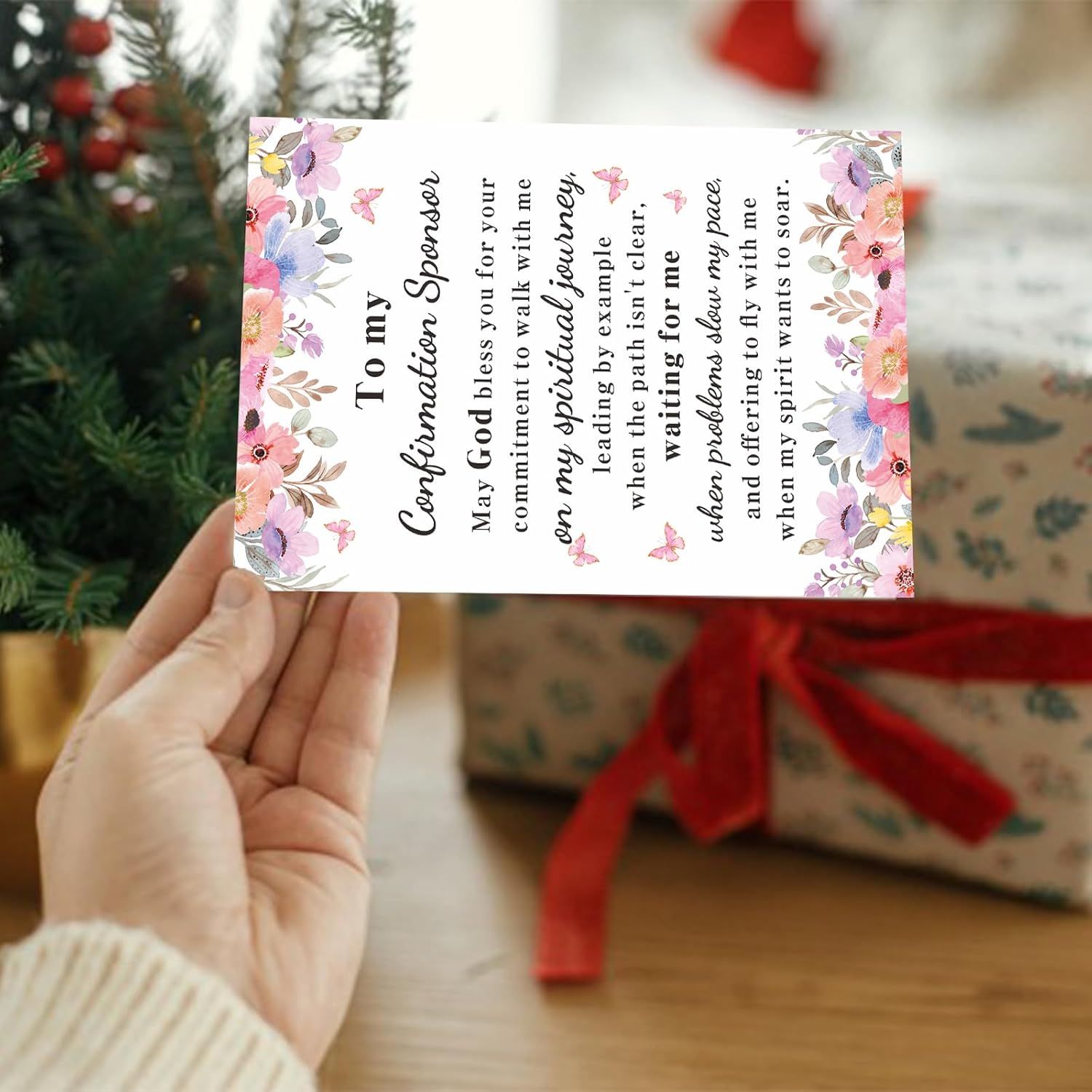 Easter Gift Confirmation Card Gifts For Women Men, Christian Cards Baptism For Teens, Religious Baptism Cards Catholic Sponsor Appreciation Thank You Cards Thanksgiving Christmas Birthday Adults