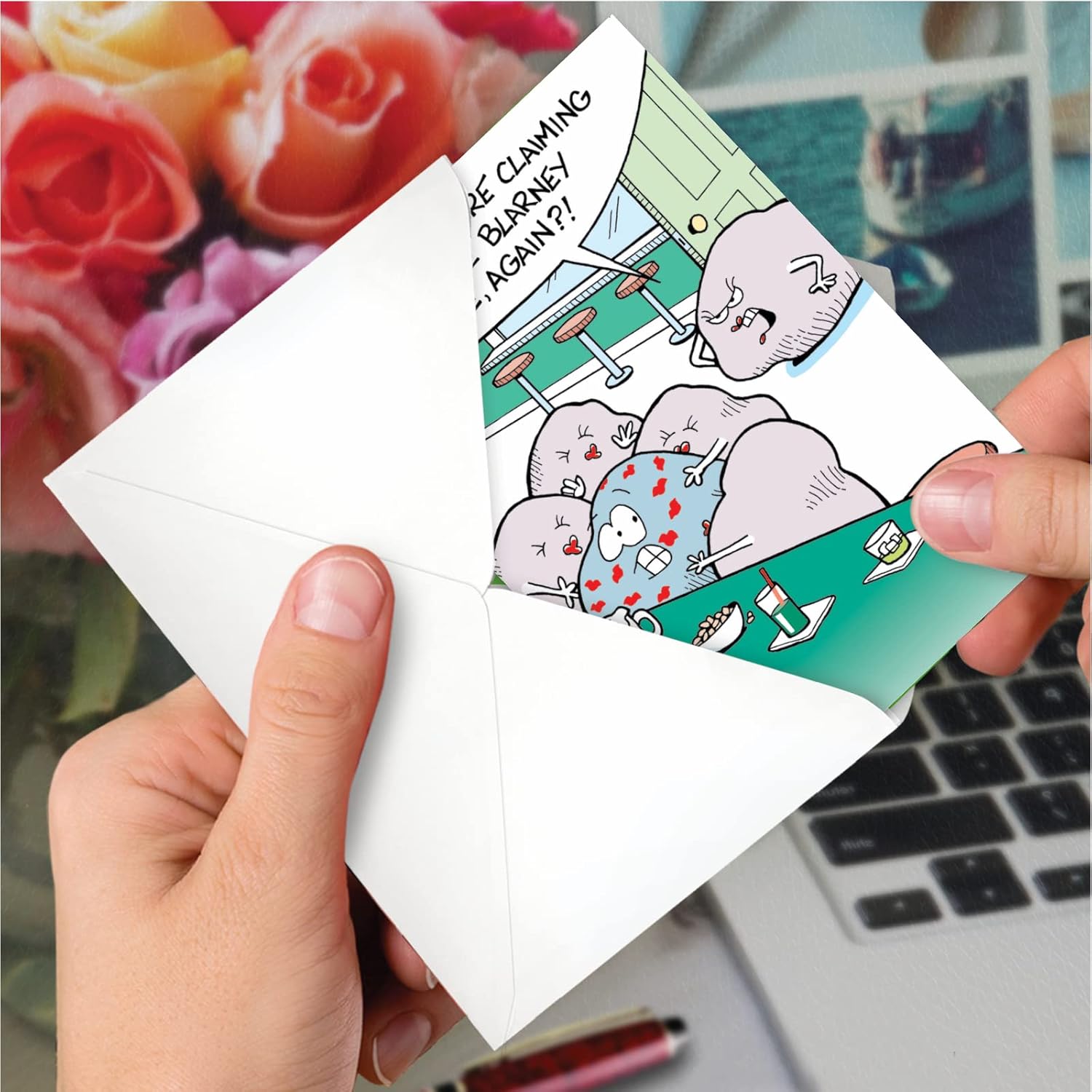 Pack Of 3 Funny St. Patrick'S Day Greeting Cards With Envelopes (1 Designs, 3 Each) Blarney Stone C8889Spg-C3X1