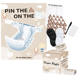 Baby Shower Games Set: Pin The Sticker On The Diaper Game & 50 Pcs Diaper Raffle Tickets With Box For Gender Reveal Party Decorations