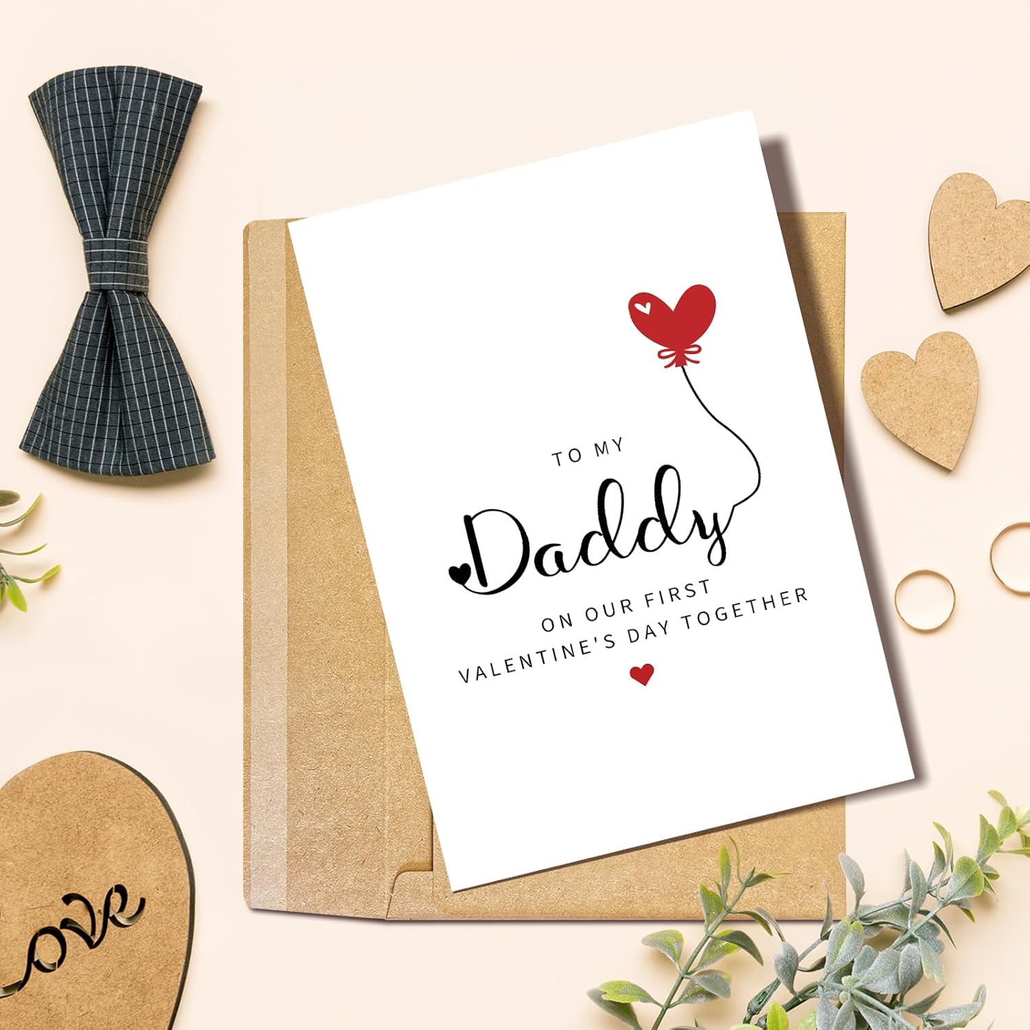 1St Valentine'S Day Card For New Dad, Daddy First Valentines Day Card From Baby Girl Boy, To My Daddy On Our First Valentine'S Day Together