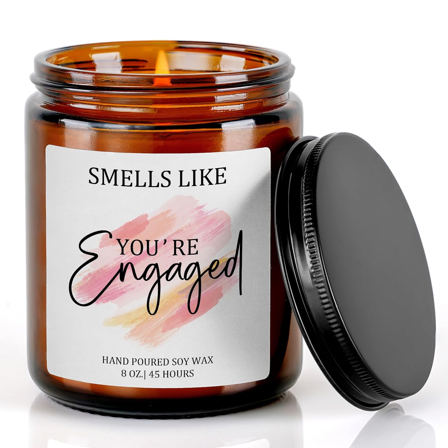 Engagement Gifts For Couples, Women, Bride, Fiance - You'Re Engaged Candle For Bride To Be, Bridal Shower, Bachelorette, Wedding Anniversary, Just Engaged Gifts - 8 Oz Lavender Scented Candle