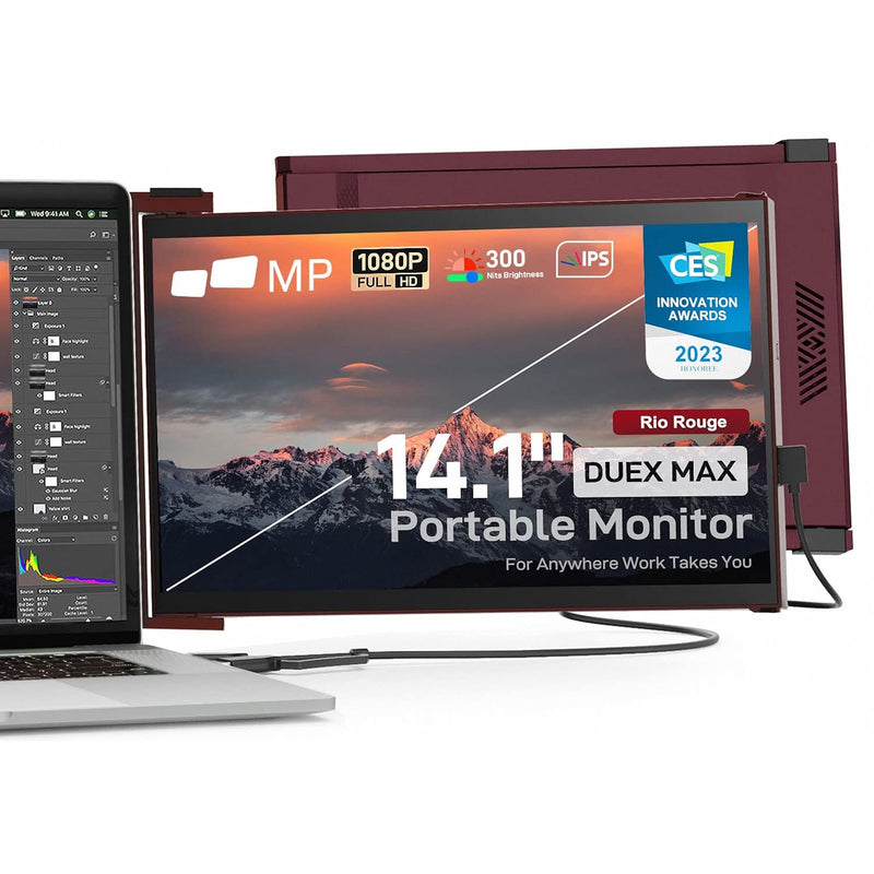 Max Mobile Pixels New 14.1" Portable Monitor, Full Hd 1080P Ips Auto Rotated L