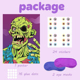 Halloween Games Pin The Eyeball On The Zombie Party Activities Birthday 24 Players With 2 Blindfolds School Home Office Indoor Halloween Activity Zombie Themed Games Kindergarten Preschool