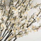 Artificial Cherry Blossom Branches For Vase Faux Cherry Blossom Stems Long Stem Artificial Flowers For Tall Vase (5, White)