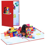 Dachshund Dog Pop Up Greeting Card With I Love U Design, Weiner Dog Card With Blank Note & Envelope, Celebration For Daughter, Son, Mom, Dad, Friend, Kids, Valentine'S Day/Anniversary