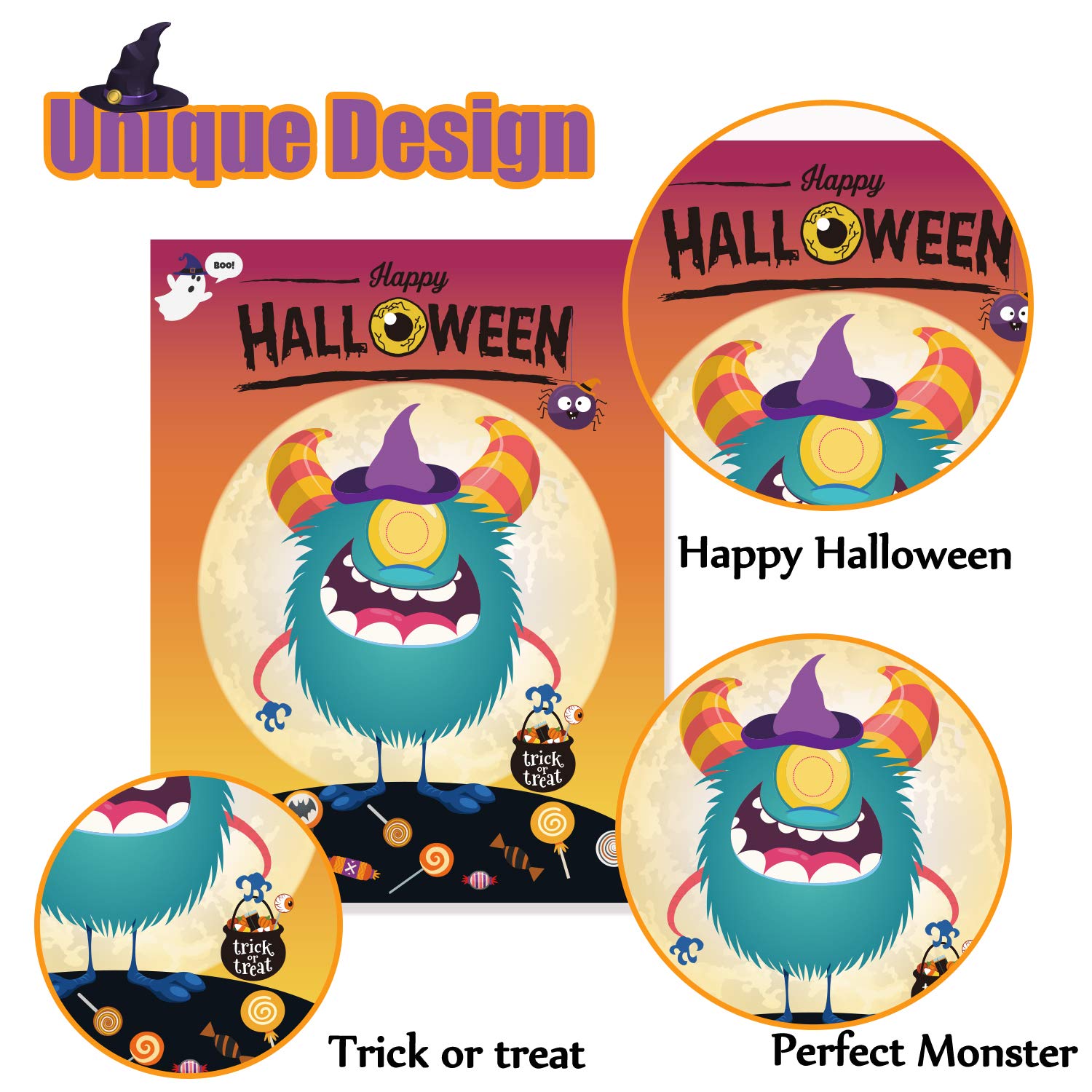 Halloween Party Games For Kids Halloween Game Pin The Eye On The Monster Game Activities Hallowee N Pin The Tail Games
