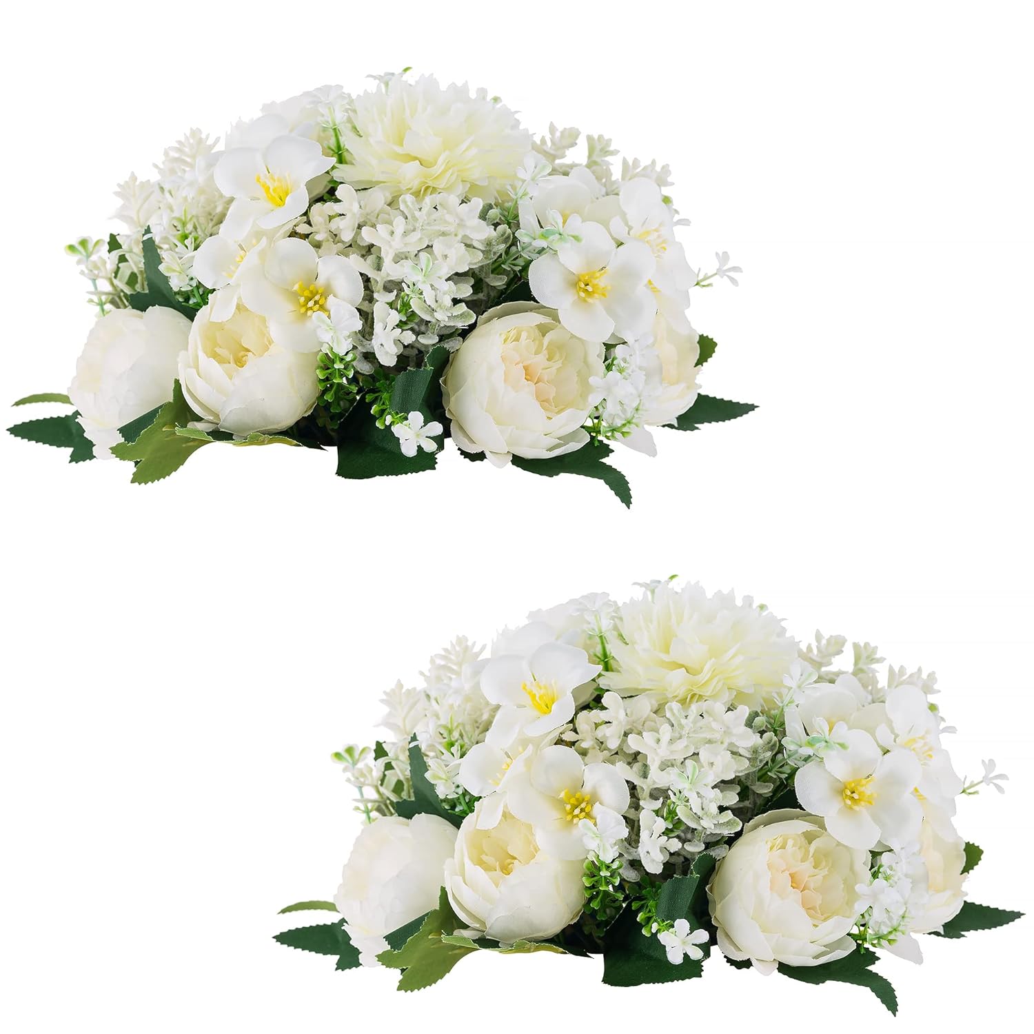 Flower Balls Centerpieces For Tables: 2 Pcs White Flowers For Centerpieces Floral Arrangements Centerpiece For Wedding Party Celebration Home