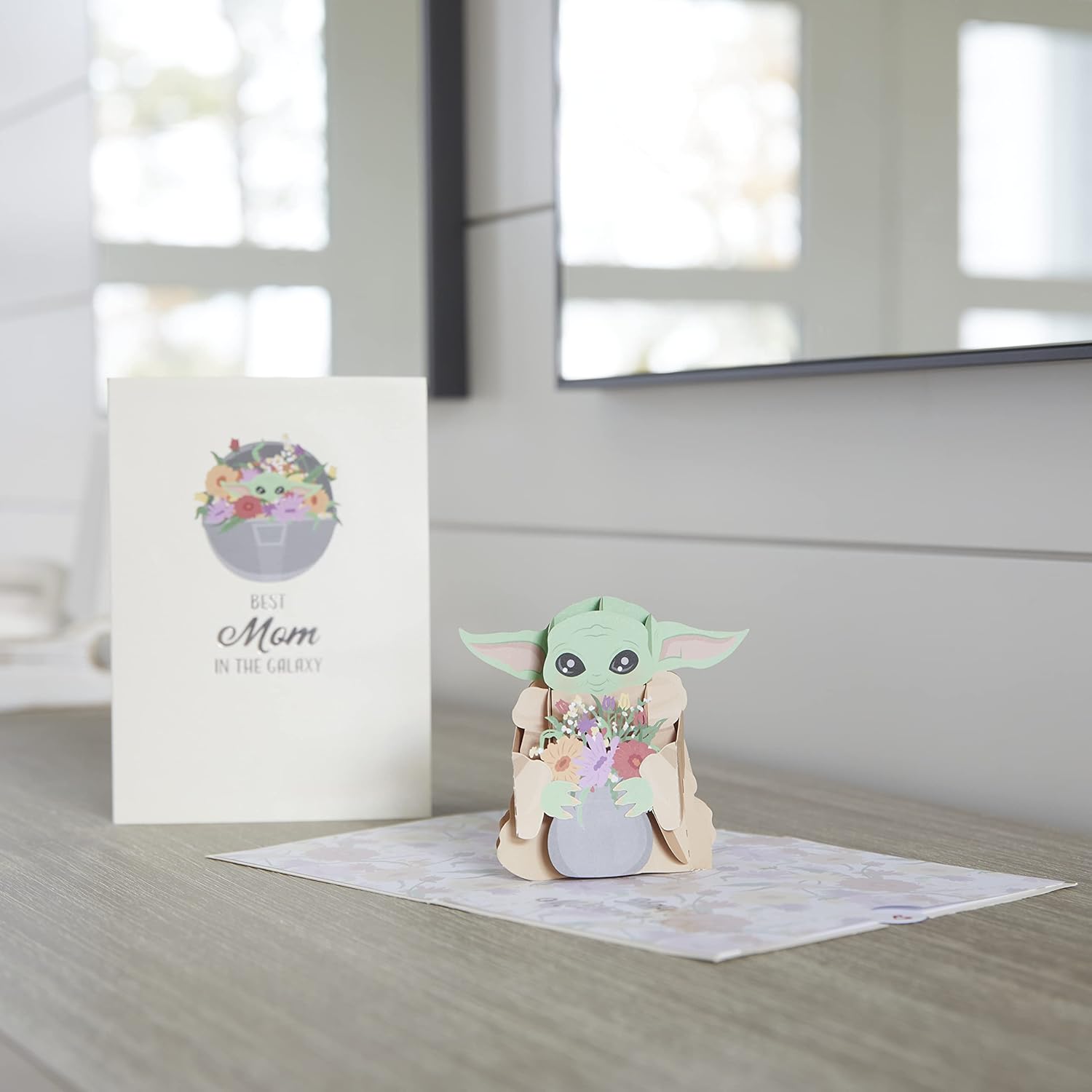 Star Wars Grogu Mother’S Day Pop-Up Card – Mother’S Day Card – Handcrafted 3D Pop-Up Greeting Card For Her – Mother’S Day Love Card From Grogu, 5 X 7”