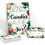 Christmas Games - How Many Are In The Jar, 1 Game Sign + 50 Guessing Cards, Christmas Party Game And Activity For Christmas Baby Shower, Christmas Party Decorations Sdj01
