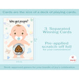 Baby Shower Games For Girl And Boy, 33 Poopie Emoji Scratch Off Lottery Tickets, Baby Games Ideas, Scratch Off Game.