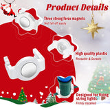 100 Pack C9 Magnetic Christmas Light Clips, Extra Strong Magnetic Clip Hooks For Christmas Lights, Magnet Light Clips For C9 C7 Sockets Metal Roof Gutters Outside Patio Holiday