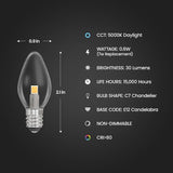 Electric C7 LED Night Light Bulbs 7W Equivalent E12 Base 4 Pack